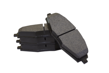brake pads for cars on a white background,spare parts for the car, a set of brake pads