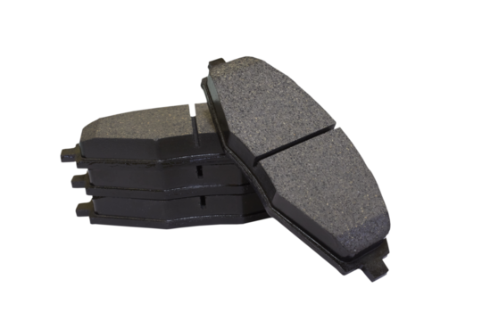 brake pads for cars on a white background,spare parts for the car, a set of brake pads