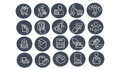 shopping icons vector design