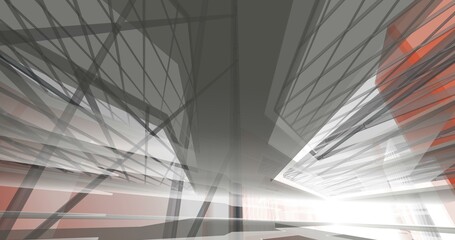 Abstract architectural 3d rendering