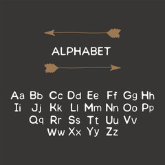 Alphabet vector illustration. 