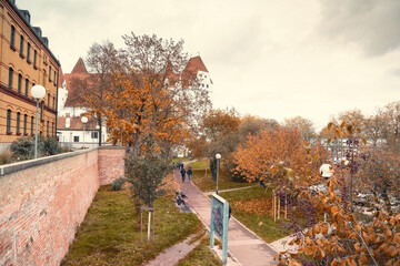 ingolstadt, bayern, germany, a beautiful autumn view in the park