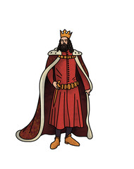 King. Hand drawing isolated illustration