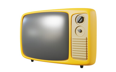 Vintage television, retro TV, 3D render illustration