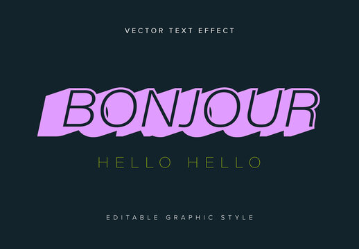 Bold 3D Text Effect Mockup