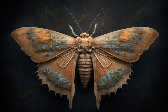 Beautiful moth. Generative Ai. 