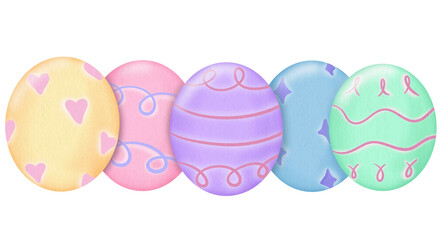 watercolor easter eggs