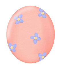 watercolor orange easter egg