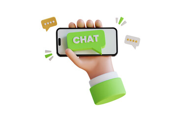  Mobile Phone with Speech bubble messages 3d illustration