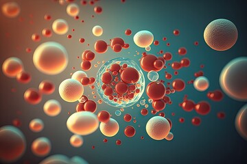 Illustration of blood cells - Created with generative ai