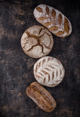 Fresh homemade bread with a crispy crust
