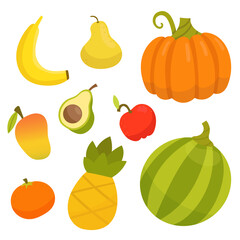 set of fruits