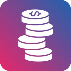 Vector Design Stack Of Coins Icon Style