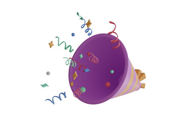 Party Confetti 3D Illustration