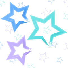Fototapeta premium Abstract background of stars. Watercolor. Neon colors. Suitable for typography, background