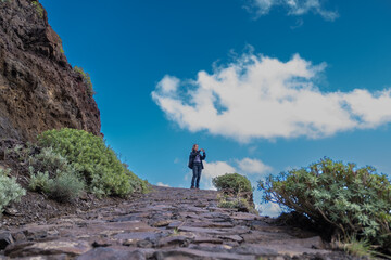 Wandern im Anagagebirge auf Teneriffa.