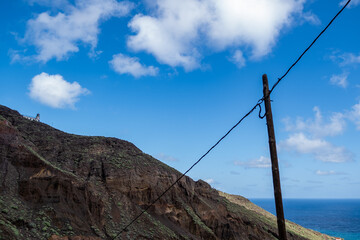 Wandern im Anagagebierge die Küste entlang, auf Teneriffa.