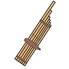 bamboo mouth organ filled outline icon