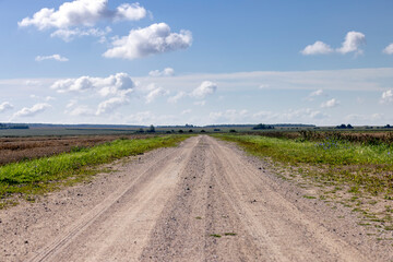 Unpaved highway in rural areas