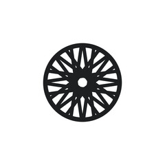 Fototapeta premium Chakra icon. Simple style yoga course lessons poster background symbol. Chakra brand logo design element. Chakra t-shirt printing. vector for sticker.