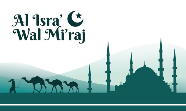 isra miraj background, perfect for office, company, school, social media, advertising, printing and more
