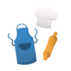 apron cooking symbol isolated