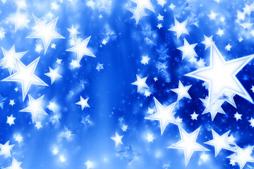 many white bright shining stars. Generative AI	