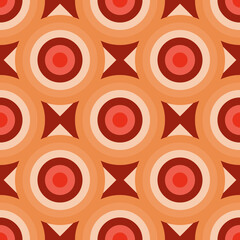 Fototapeta premium Retro mid century pattern in vintage style of the 60s and 70s 
