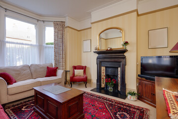 Traditional furnished living room