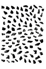 Grunge stains hand drawn vector seamless background. Texture of dirty ink circles. Black paint dry brush splashes, stains background. Abstract rough spots, background with spots. Wrapping paper design