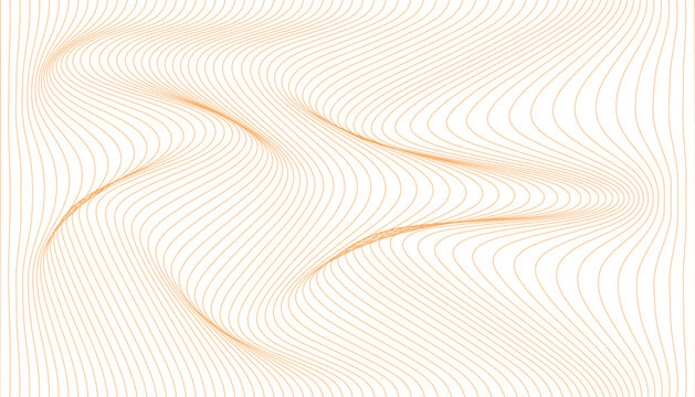 Line waves on white background, abstract background vector design