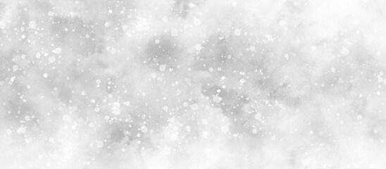 white blur abstract background snow is falling randomly, flakes falling randomly on clouds, beautiful white watercolor background with glitter particles, white bokeh background for wallpaper.