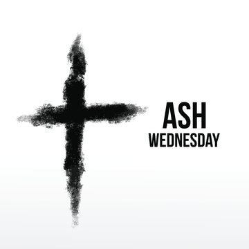 Vector flat design ash wednesday, perfect for office, company, school, social media, advertising, printing and more