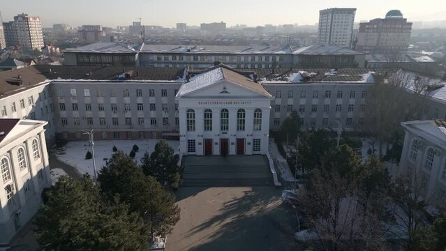 Polytechnic Institute Bishkek Drone footage. High quality 4k footage