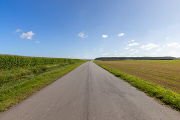 Paved highway in rural areas
