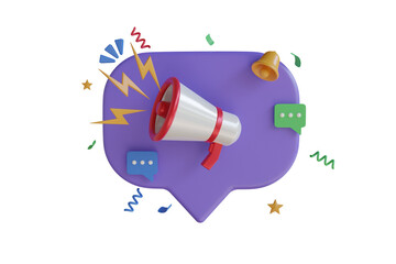 Marketing Message 3D Illustration