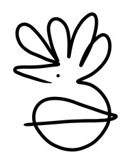 hand drawn illustration of a snake