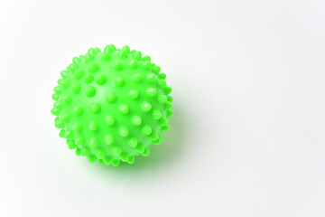Green ball with protector toys for kids, toys for dog with copy space