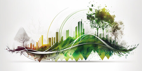 Ecology Illustration. Generative AI