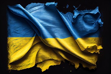 Ukrainian flag. Generative AI