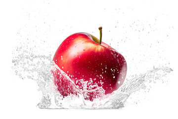 red apple with water drops © I LOVE PNG