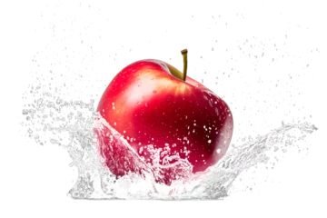 Fotobehang red apple with water drops © I LOVE PNG