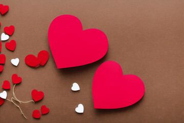 Fototapeta premium heart on a wooden background , Generative AI