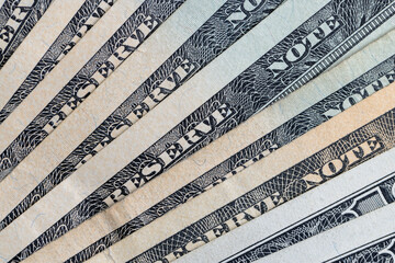 close up of twenty American dollars