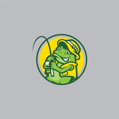 Frog Fishing mascot
