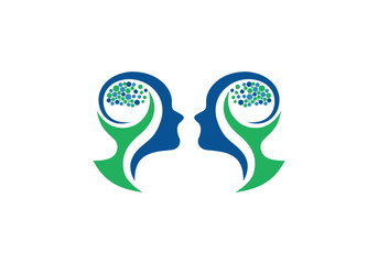 brain logo and icon design