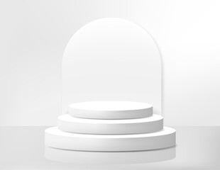 Realistic podiums for Award.3d podiums .Realistic Pedestal.3d Tribune.Geometric platform.Vector