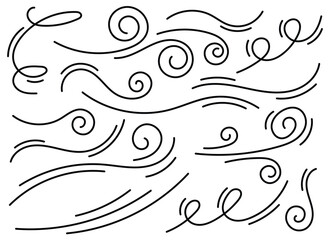 Fototapeta Hand drawn doodle wind blow clip art obraz