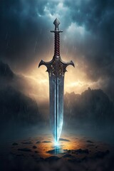 The Sword of Mercy (Arthurian Legend) Generative AI