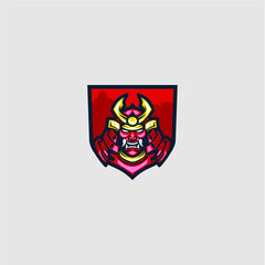 red japanese oni samurai